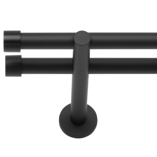 Hotová garniža - Dvojitá záclonová tyč 19 mm + 19 mm 220 cm